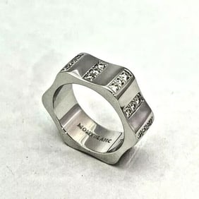 MONTBLANC 4810 18k White Gold Diamond Large Men’s Ring - Never Worn