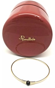 POMELLATO M’Ama Non M’Ama Garnet Cabochon 18k Yell Gold Size M Bracelet Orig Box