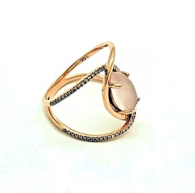 Le Vian 2.25 ctw ROSE QUARTZ & DIAMOND 14K Rose Gold Cocktail RING Size 7