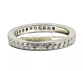 Tiffany & Co 0.32ctw Diamond Platinum 2.3mm Eternity Novo Full Band Ring 4 ½