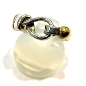 Tiffany & Co. Hook Eye Ring, Silver 925/750 (K18), approx. 2.2g, size 12, KB-9455