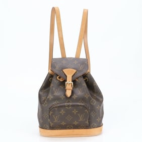 Louis Vuitton Monogram Mini Montsouris M51137 Leather Rucksack Shoulder Bag for Women