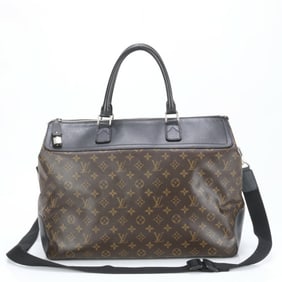 Louis Vuitton Monogram Macassar Neo Greenwich Leather Boston Bag Shoulder for Men