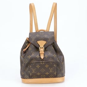 Louis Vuitton Monogram Mini Montsouris M51137 Leather Rucksack Shoulder Bag for Women