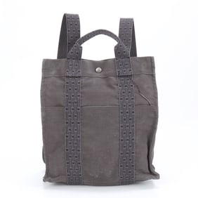 Hermes Air Line Ad MM Rucksack Shoulder Bag Tote Grey Men's