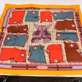 Hermes Carre Geant 140 Camails Cashmere Silk Scarf/Muffler C Mark Women's