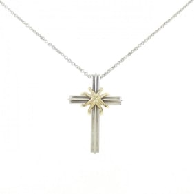 Tiffany Cross 925 750YG Necklace