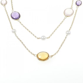 Mikimoto Color Stone Necklace