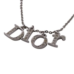 Christian Dior Dior Necklace High Chain Silver Women's