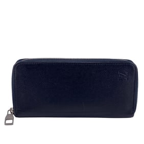 LOUIS VUITTON Louis Vuitton Wallet M30510 Zippy Vertical Taiga Long Navy Men's