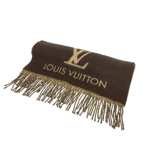 LOUIS VUITTON Louis Vuitton M71041 Reykjavik Echarpe Scarf Fluffy Thick Brown Unisex