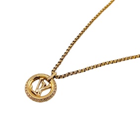 LOUIS VUITTON Louis Vuitton M00759 Louise by Night LV Circle Necklace High Chain Gold Women's