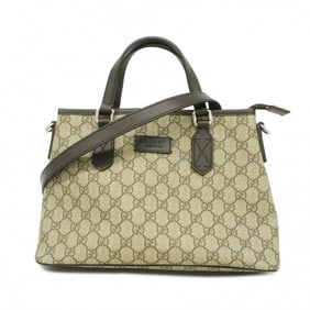 Gucci Handbag GG Supreme 429019 Beige Brown Women's