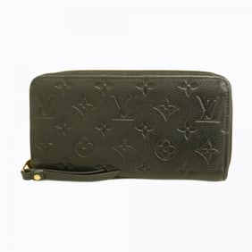 Louis Vuitton Long Wallet Monogram Empreinte Zippy Noir Men's Women's