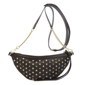 Jimmy Choo Star Motif Studded Shoulder Bag Leather Women's