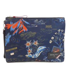 Bally Flower Motif Clutch Bag Nylon Material Women's BALLY