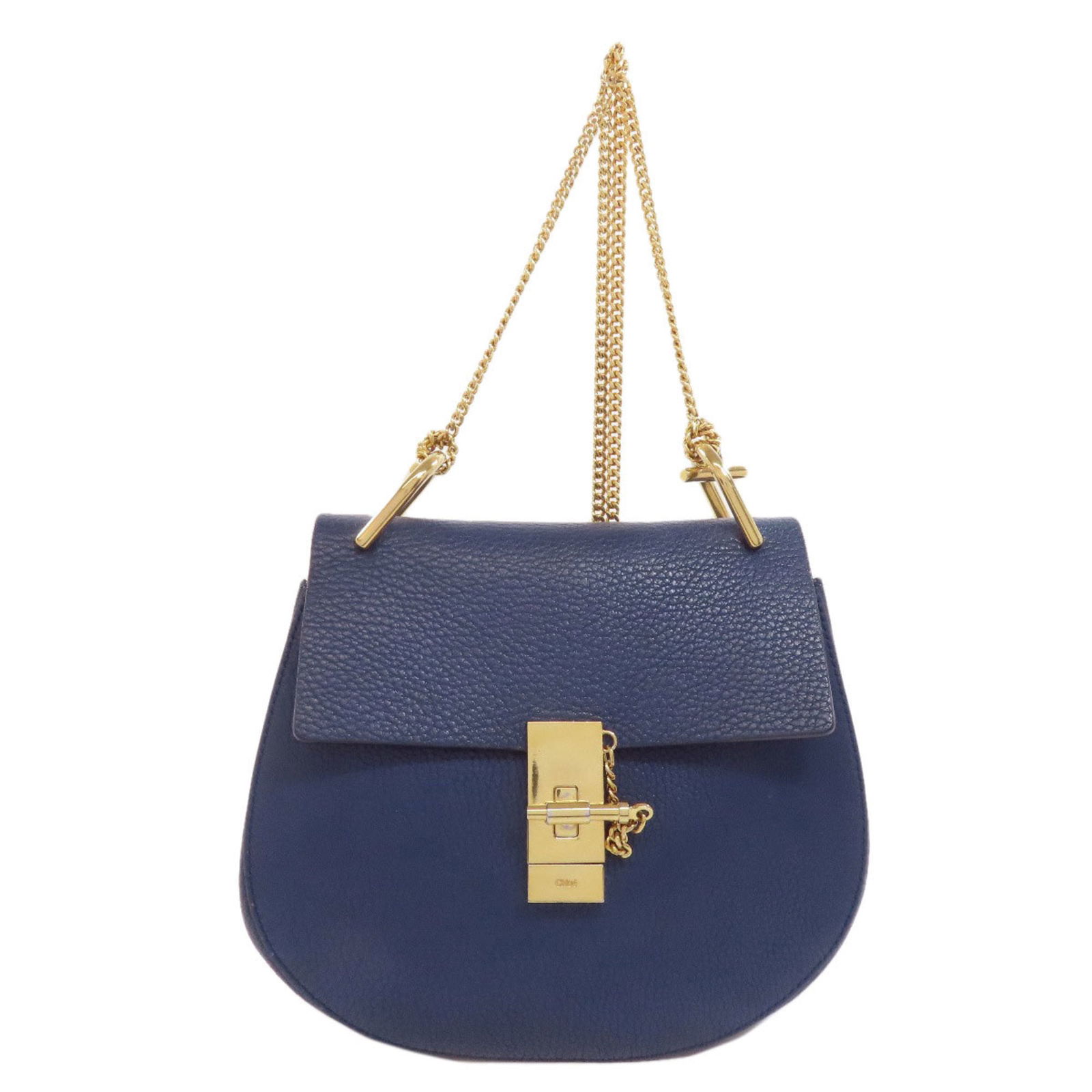 Chloé Chloe Drew Chain Shoulder Bag Leather Women's CHLOE: Category: SizeSize (HxWxD): 21cm x 23cm x 6.5cm / 8.26'' x 9.05'' x 2.55''Category: DesignType: Shoulder bagColor: BlueGender: WomenMaterial: Leather Category: GeneralBrand: ChloéSection: Conditi