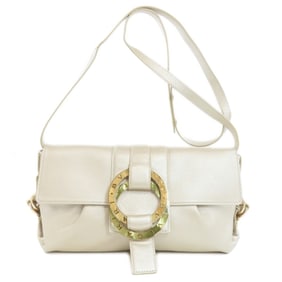 BVLGARI Chandra Shoulder Bag Leather Women's