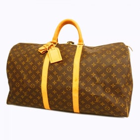 Louis Vuitton Boston Bag Monogram Keepall 55 M41424 Brown Men's Women's