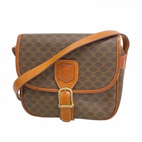 Celine Shoulder Bag Macadam Brown Women's