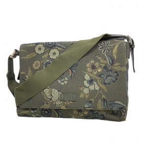 Gucci Shoulder Bag 346741 Canvas Green Women's