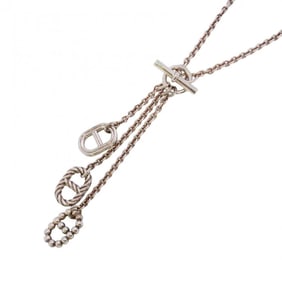Hermes Necklace Chaine d'Ancre Parade Silver 925 for Men and Women