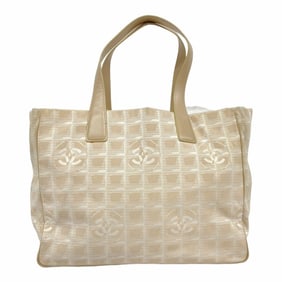 Chanel Tote Bag New Travel Nylon Beige Champagne Ladies