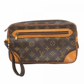 Louis Vuitton Clutch Bag Monogram Marly Dragonne GM M51825 Brown Men's