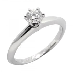 Tiffany Ring Solitaire 1PD Pt950 Platinum Diamond 0.21ct Size 6.5 Ladies