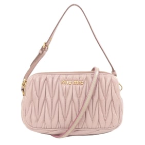 Miu Miu Miu Matelasse Handbag Calf Leather Women's MIUMIU