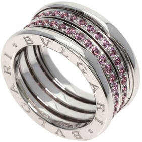 Bvlgari B-zero1 B-zero One 3-Band Garnet #55 Ring, K18 White Gold, Women's