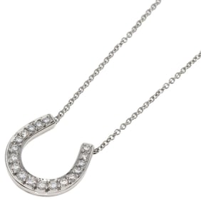 Tiffany Horseshoe Diamond Necklace Platinum PT950 Women's TIFFANY&Co.