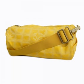 Chanel Shoulder Bag New Travel Nylon Yellow Women's