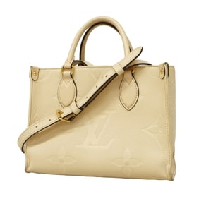 Louis Vuitton Handbag Monogram Empreinte On the Go PM M46569 Creme Ladies