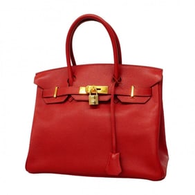 Hermes handbag Birkin 30 Couchvel Rouge vif E stamp ladies