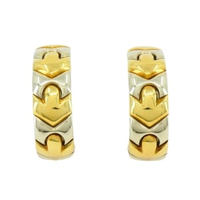 Bvlgari 18k Two-tone Gold Clip-on Huggie Alveare Earrings