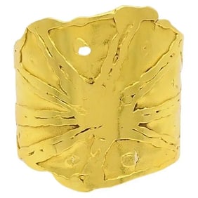 Jean Mahie 22k Gold Wide Cuff Bracelet