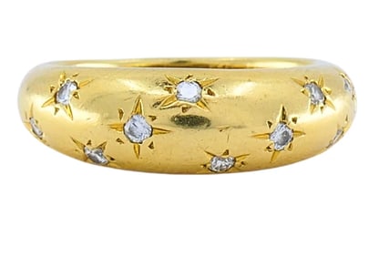 Van Cleef & Arpels Diamond 18k Gold Starburst Ring