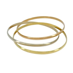 Vintage Cartier 18k Gold Trinity Bangle Bracelet
