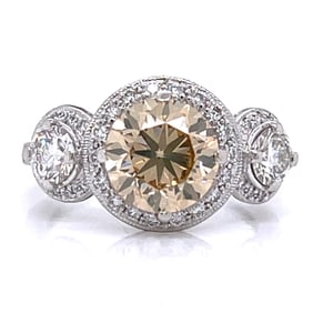 Platinum 2.06 Ct. GIA Certified Diamond Ring