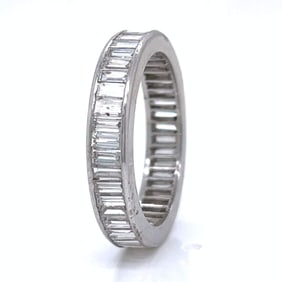 Art Deco Platinum 3.60 Ct. Diamond Eternity Band
