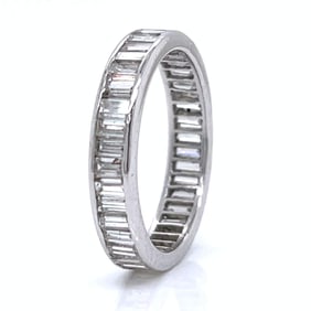 Art Deco Platinum 2.80 Ct. Eternity Band