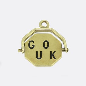 Vintage Good Luck Spinner Charm Pendant