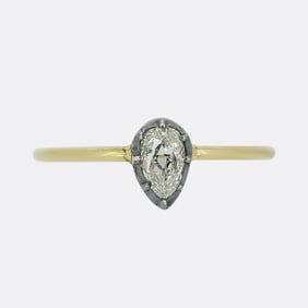 Antique 0.30 Carat Diamond Solitaire Ring