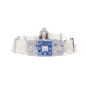 18K WHITE GOLD ITALIAN DIAMOND & BRACELE