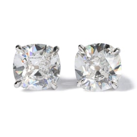 18K  DIAMOND EARRINGS (CERT)