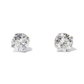 14K WHITE GOLD  DIAMOND EARRINGS
