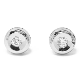 18K WHITE GOLD ITALIAN DIAMOND EARRINGS
