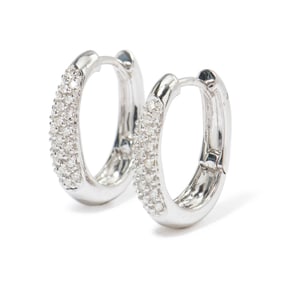 18K ITALIAN DIAMOND EARRINGS