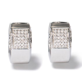 18K WHITE GOLD  DIAMOND EARRINGS